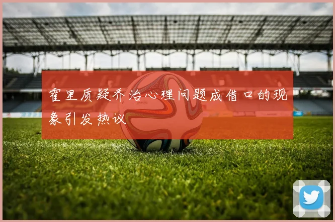 霍里质疑乔治心理问题成借口的现象引发热议