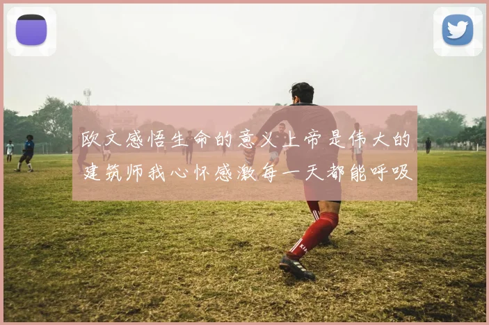 欧文感悟生命的意义上帝是伟大的建筑师我心怀感激每一天都能呼吸